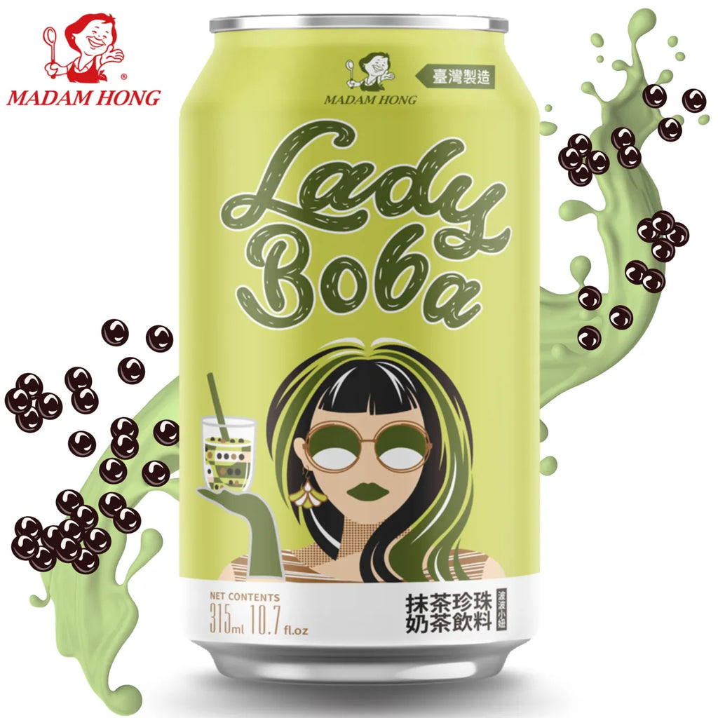 Madam Hong Lady Boba Matcha Latte Bubble Tea - 315ml