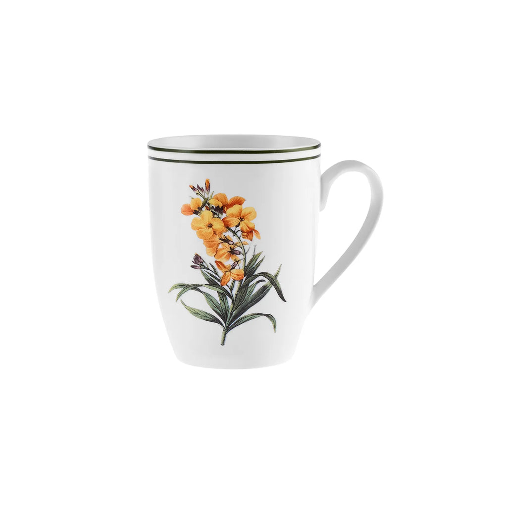 Karaca Little Garden Porcelain Mug, 250ml, Yellow Multi
