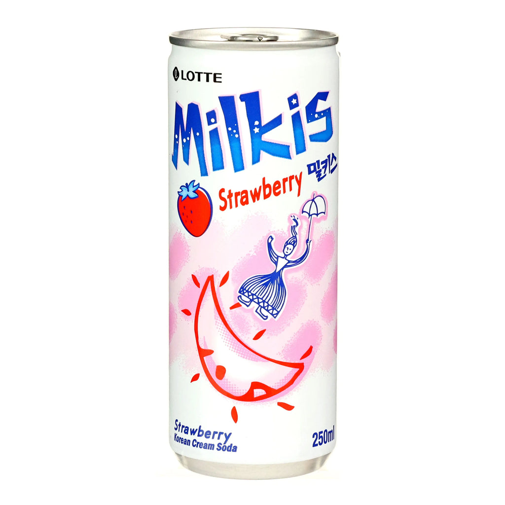 Lotte Milkis - Milk Soda Drink Strawberry Flavour 250ml