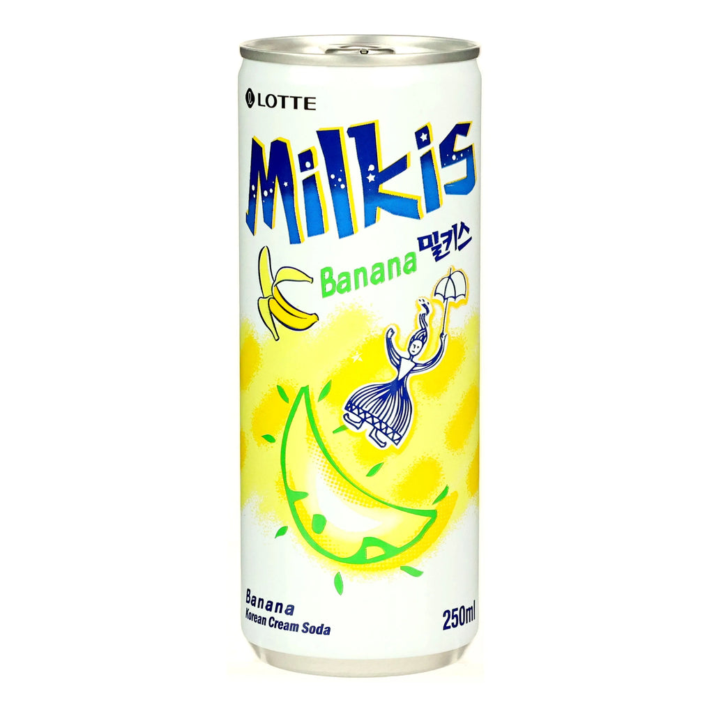 Lotte Milkis - Milk Soda Drink Banana Flavour 250ml