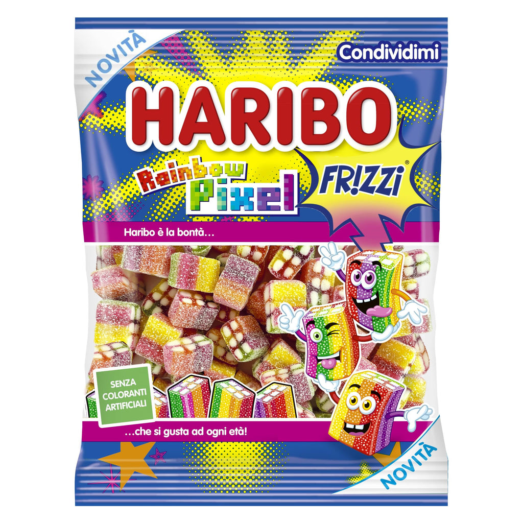 Haribo Rainbow Pixel Sour Pouch - 160g