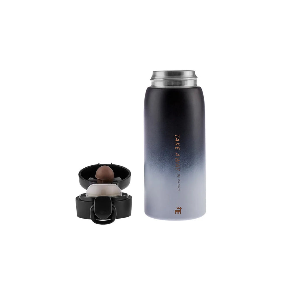 Karaca Skyfall Steel Leakproof Thermos Black-350 ml