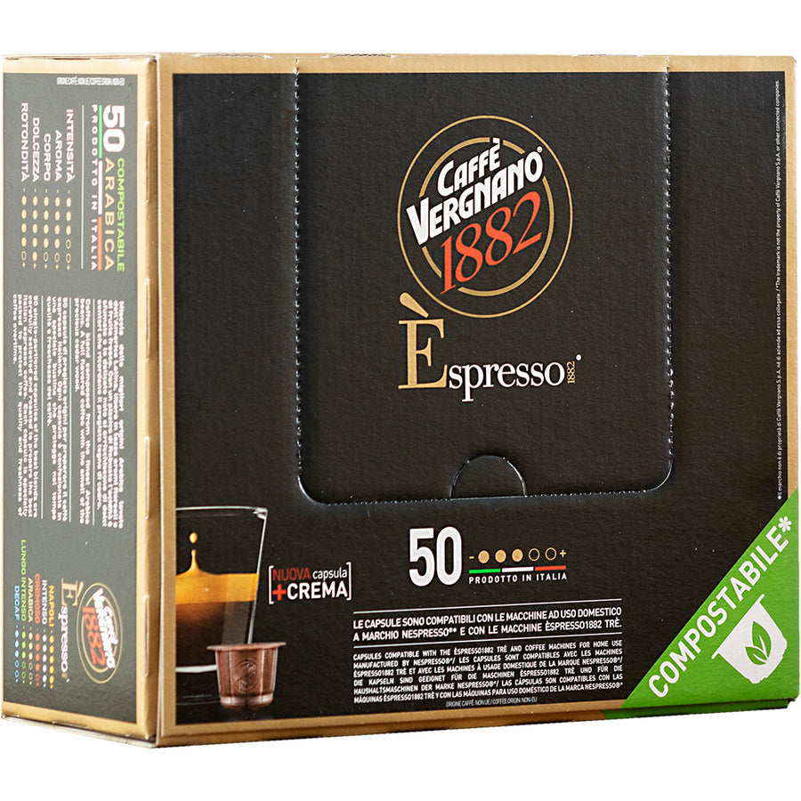 Caffe Vergnano Espresso Arabica, Nespresso Compatible - 50 Capsule Pack