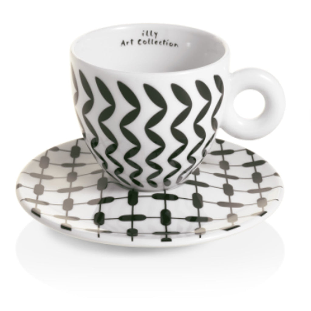 Cappucino Cups illy Art Collection, "Mona Hatoum" Black - 1 Pcs