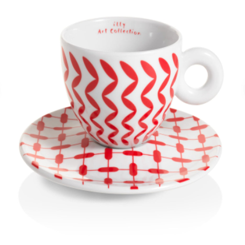 Cappucino Cups illy Art Collection, "Mona Hatoum" Red - 1 Pcs