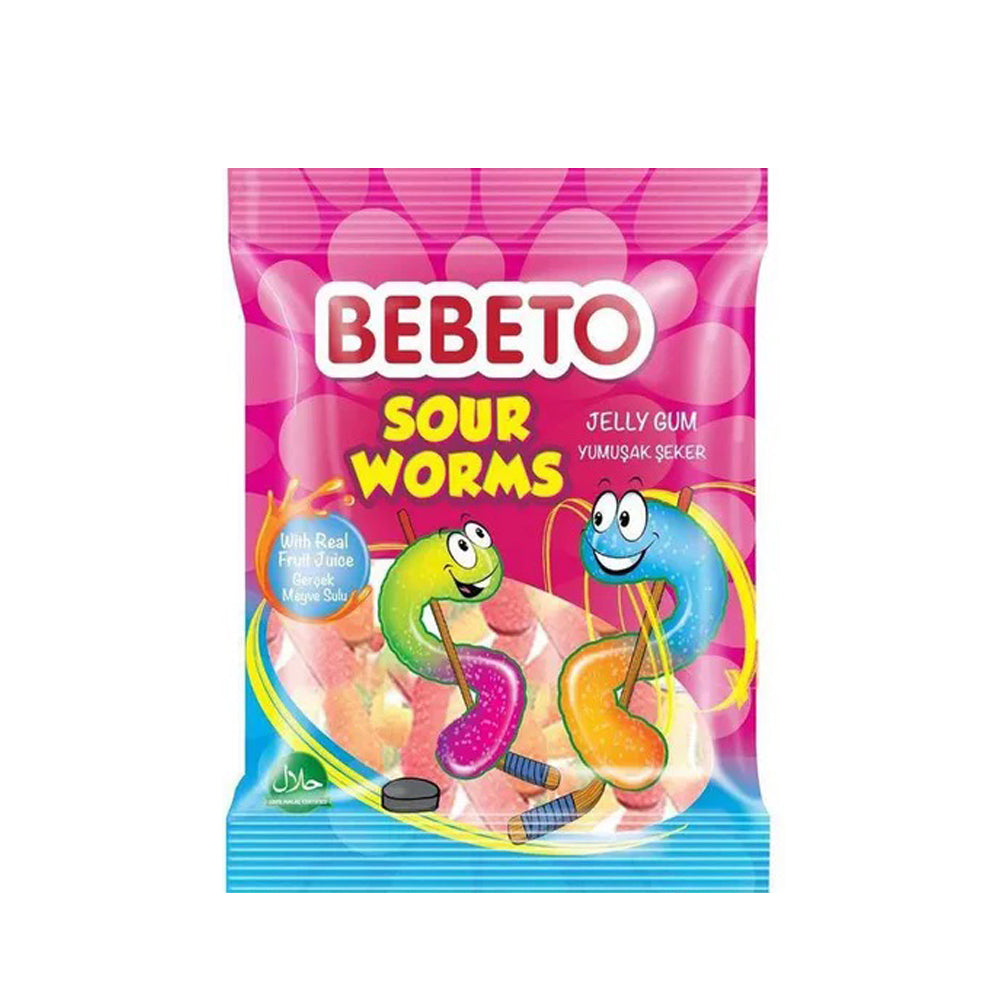 Bebeto Sour Worms - 80g