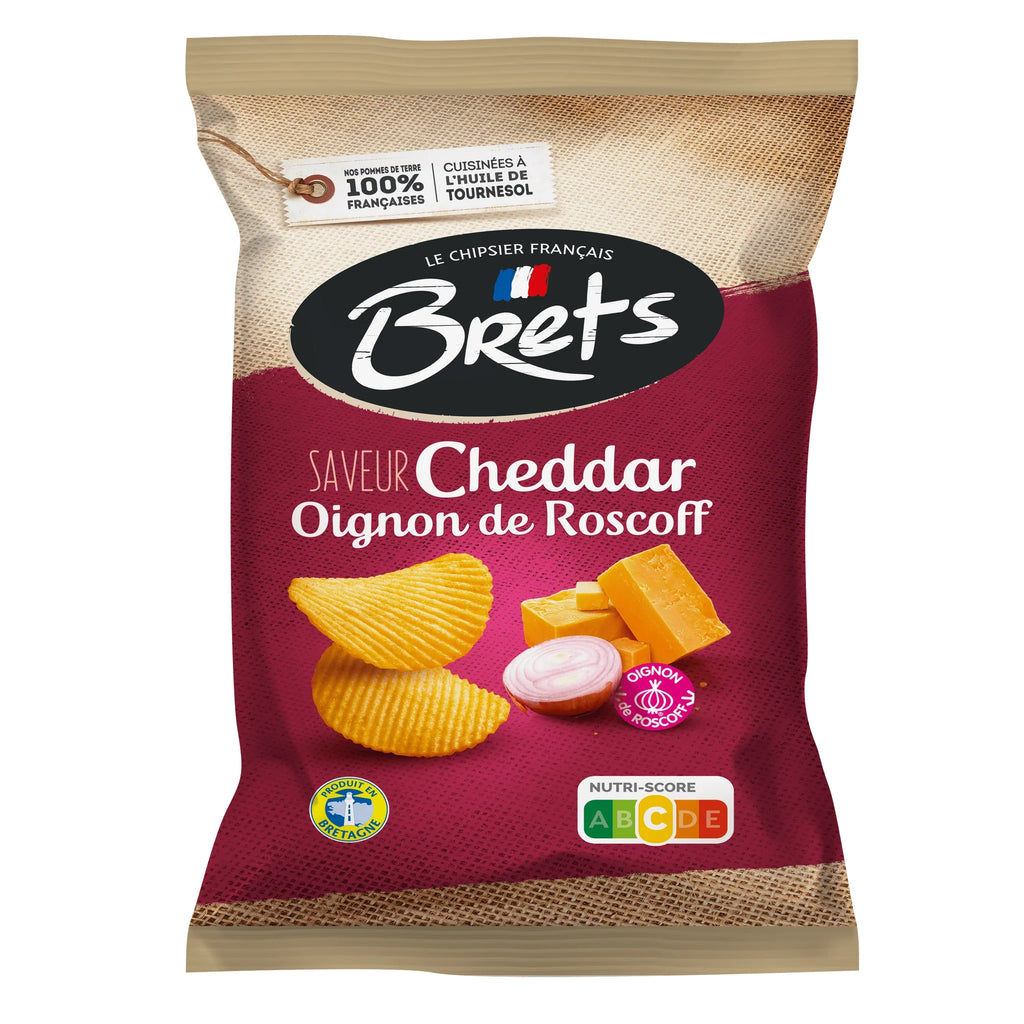 Brets Chips Cheddar & Roscoff Onion 125g