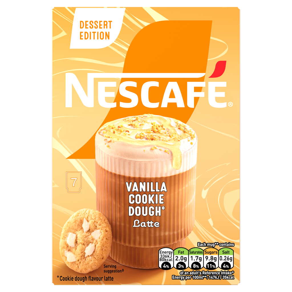 Nescafe Gold Vanilla Cookie Dough Latte Instant Coffee (7 mugs)