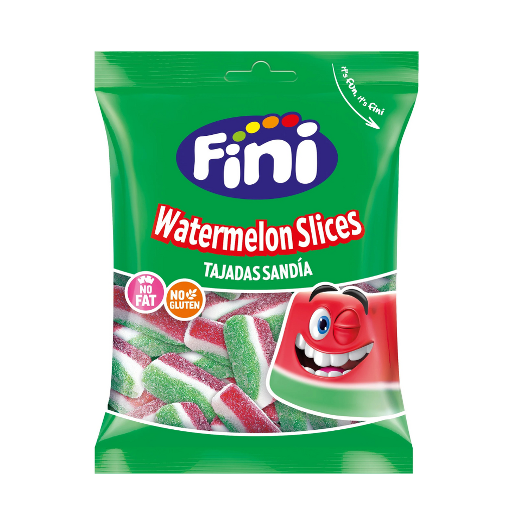 Fini Fizzy Watermelon Slices fraise Gummy Candy - 90g