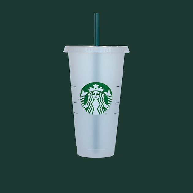 Starbucks Plastic Reusable Cold Cup with Lid & Straw - 24 oz