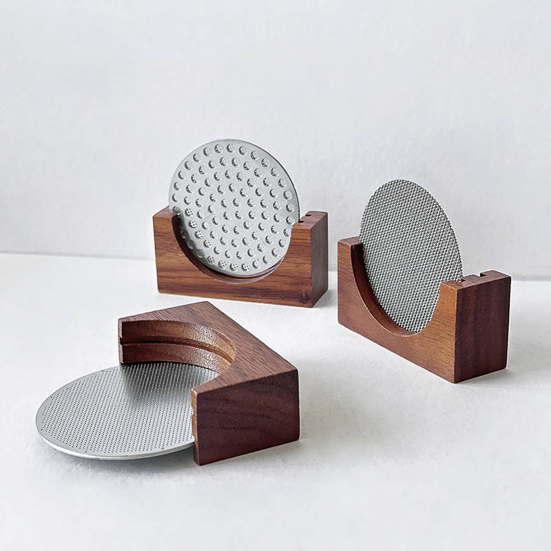 Puck Screen Holder, Wooden Walnut  51mm/58mm