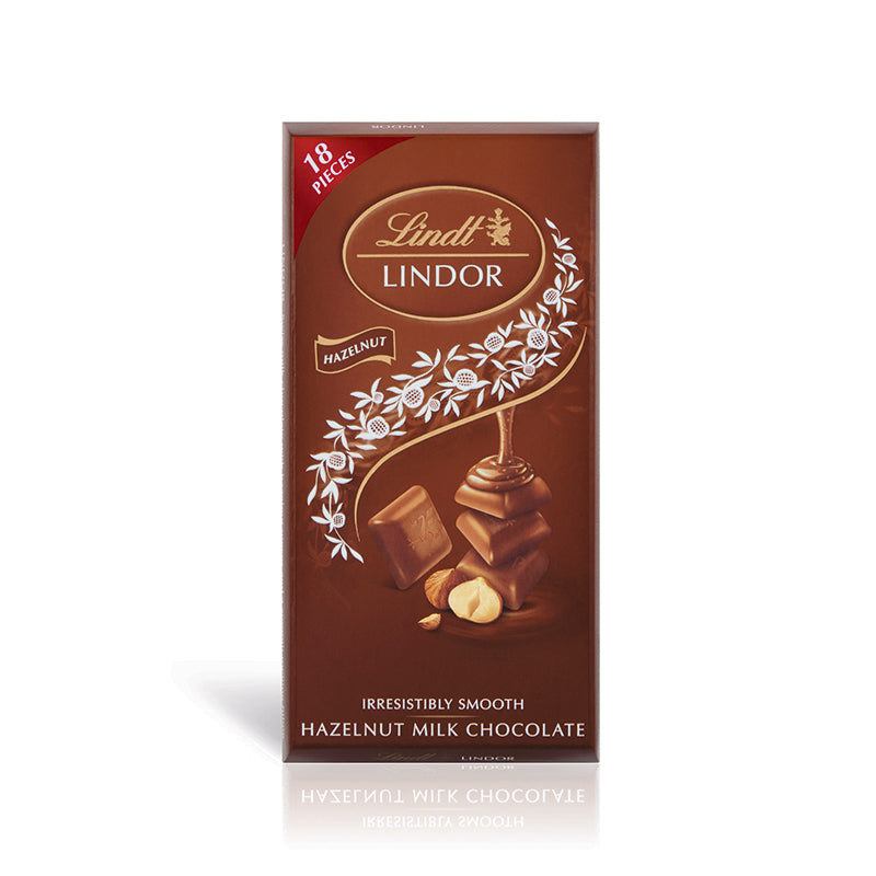 Lindt Lindor Hazelnut Milk Chocolate Singles Bar - 100g