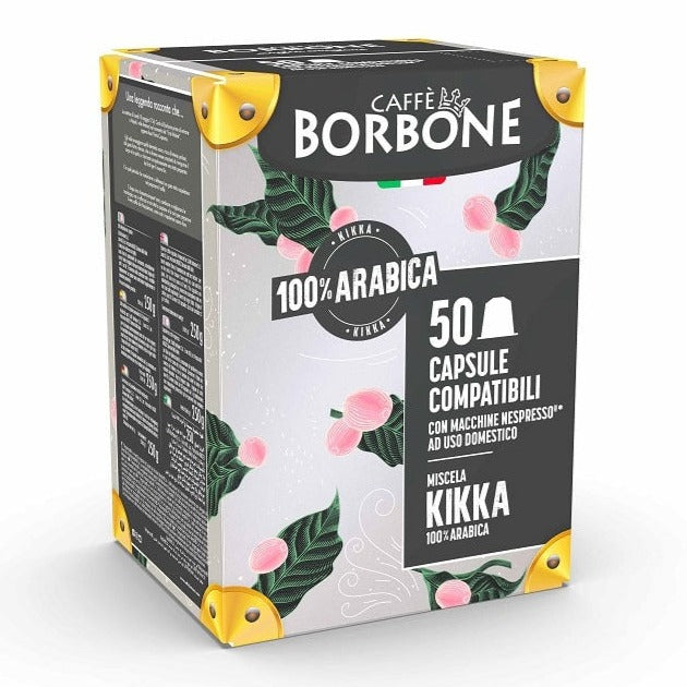 Caffe BORBONE KIKKA 100% Arabica Nespresso Compatible - 50 Capsule Pack