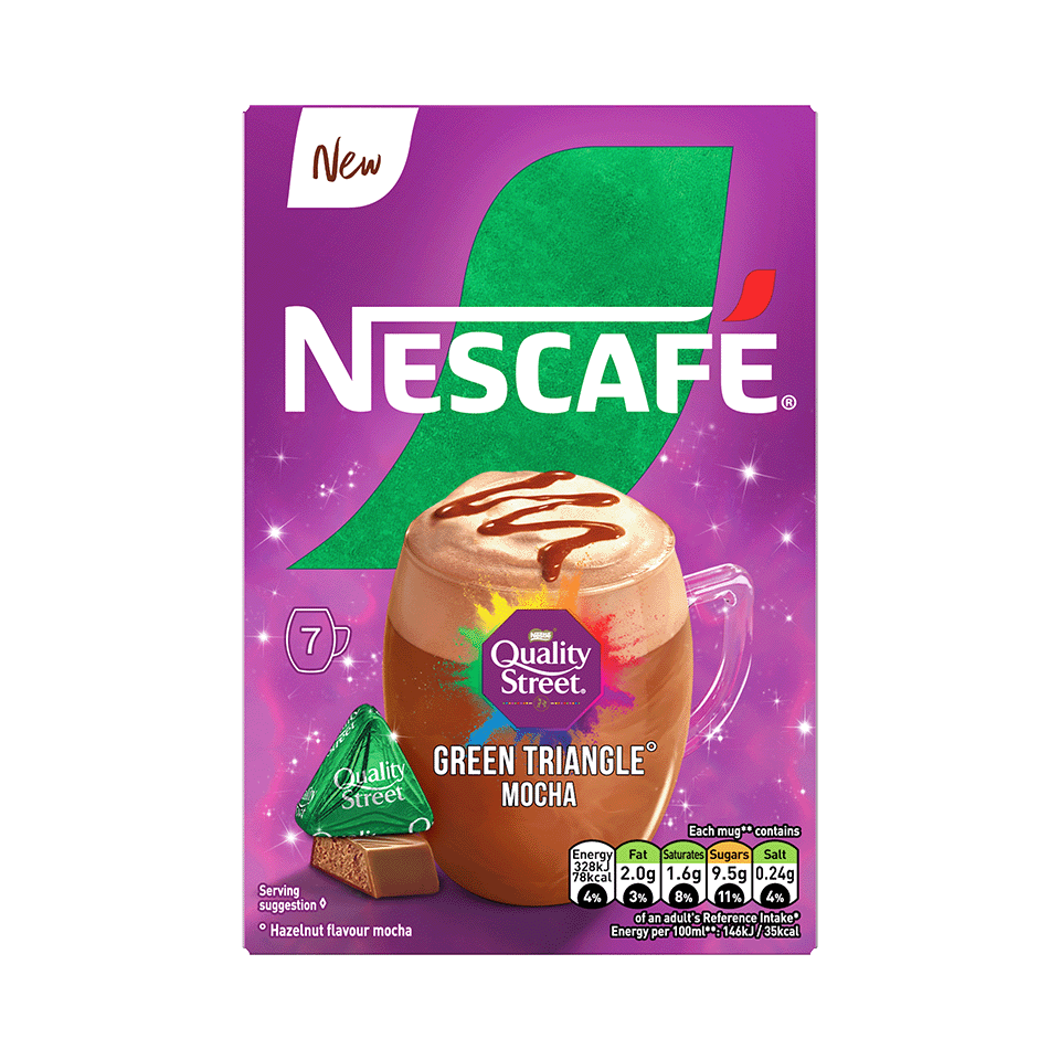 Nescafe Gold Quality Street Green Triangle Mocha Instant Coffee (7 mugs)