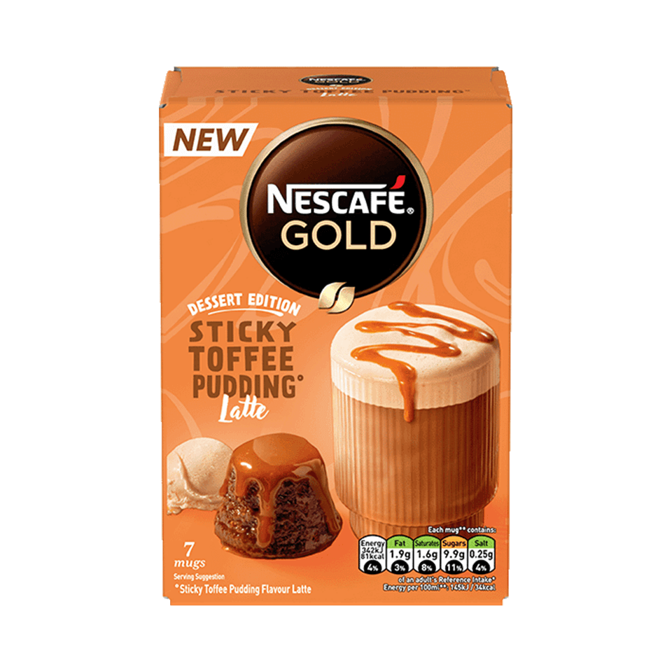 Nescafe Gold Sticky Toffee Pudding Latte Instant Coffee (7 mugs)