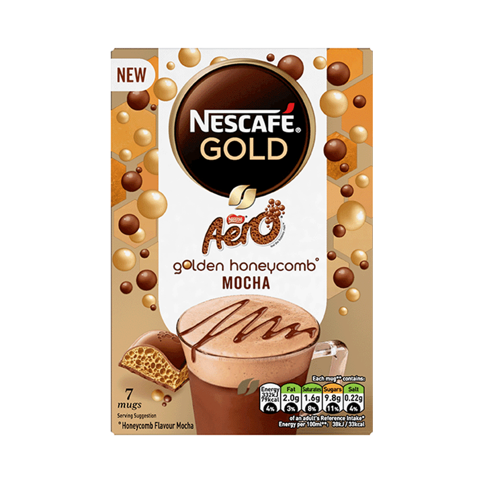 Nescafe Gold Honeycomb AERO Mocha Instant Coffee (7 mugs)