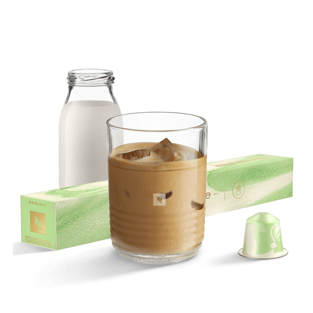 Nespresso Cold Experiences Pistachio Vanilla Flavour Over Ice - 10 Capsule Pack