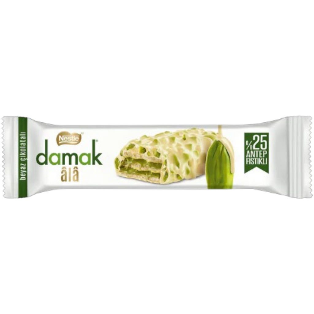 Nestle Damak White Chocolate Wafer with Pistachio, 30g
