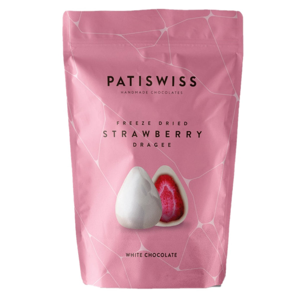 Patiswiss White Chocolate Straweberry Dragee - 80g