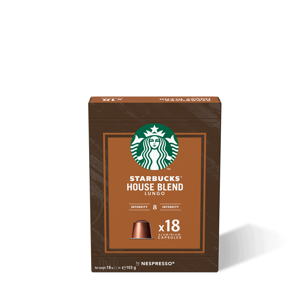 Starbucks House Blend Lungo - Nespresso (18 Capsule Pack)