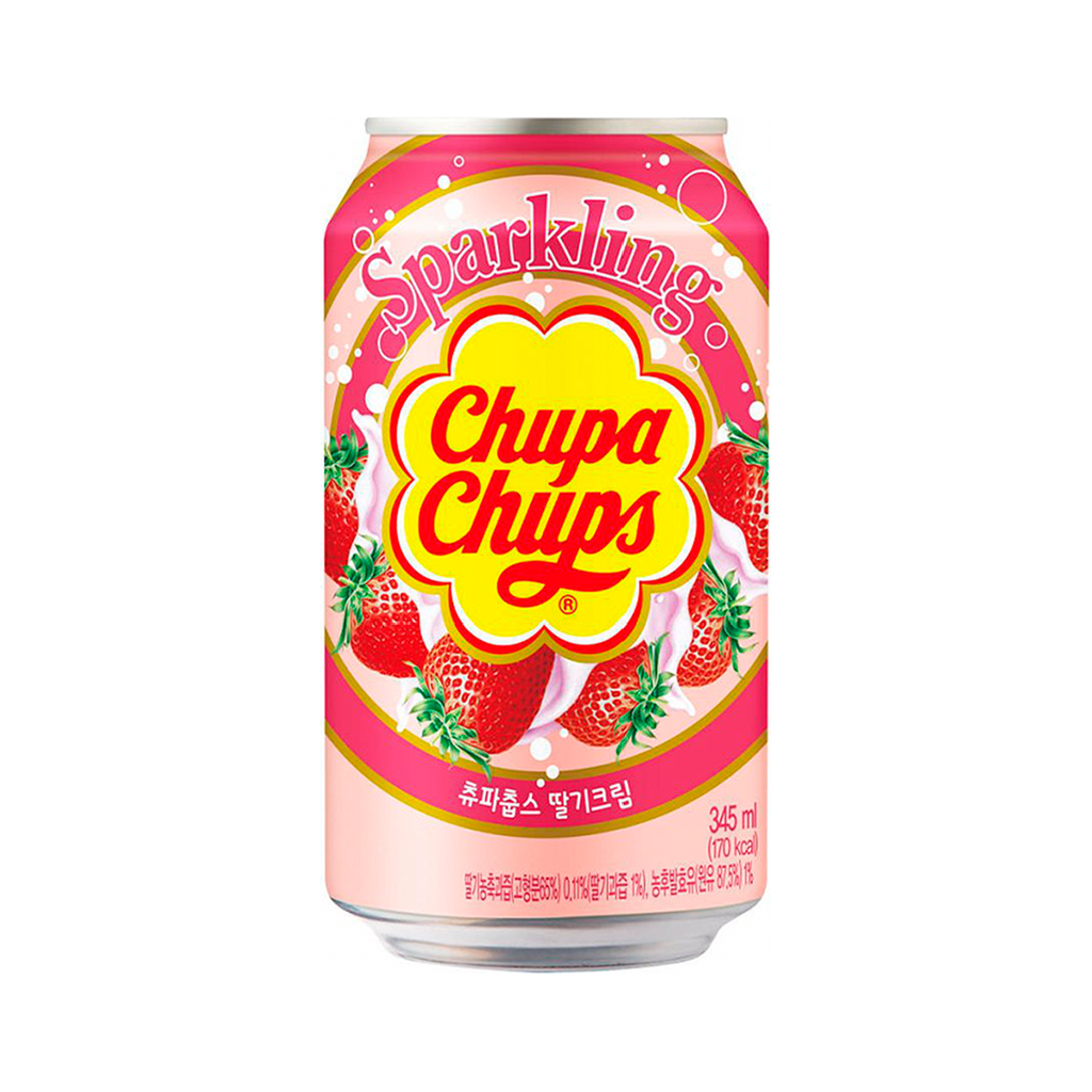 Chupa Chups Sparkling  strawberry & cream flavour - 330ml