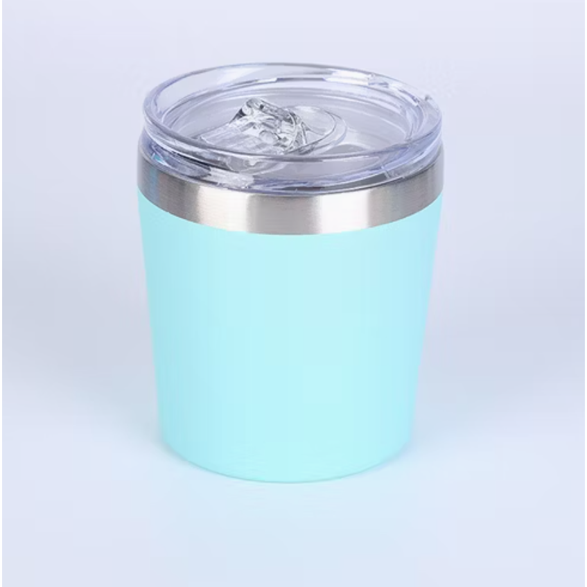 Coffee Tumbler, Double wall, Stainless steel, Sky Blue - 8oz