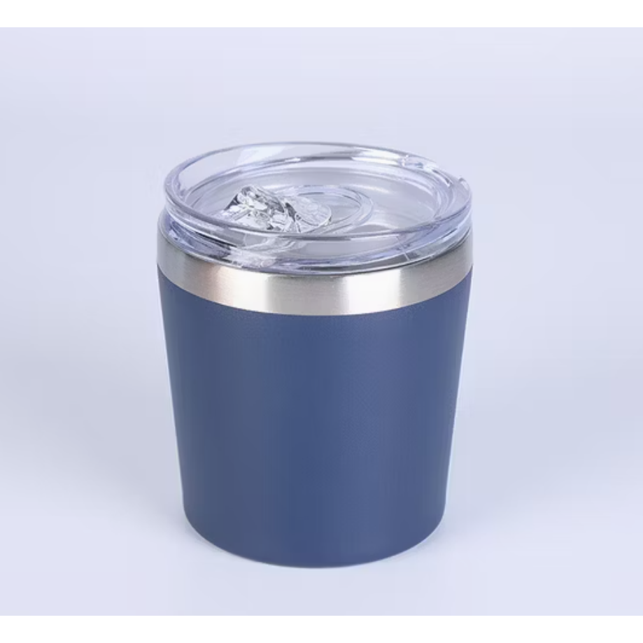 Coffee Tumbler, Double wall, Stainless steel, Dark Blue - 8oz