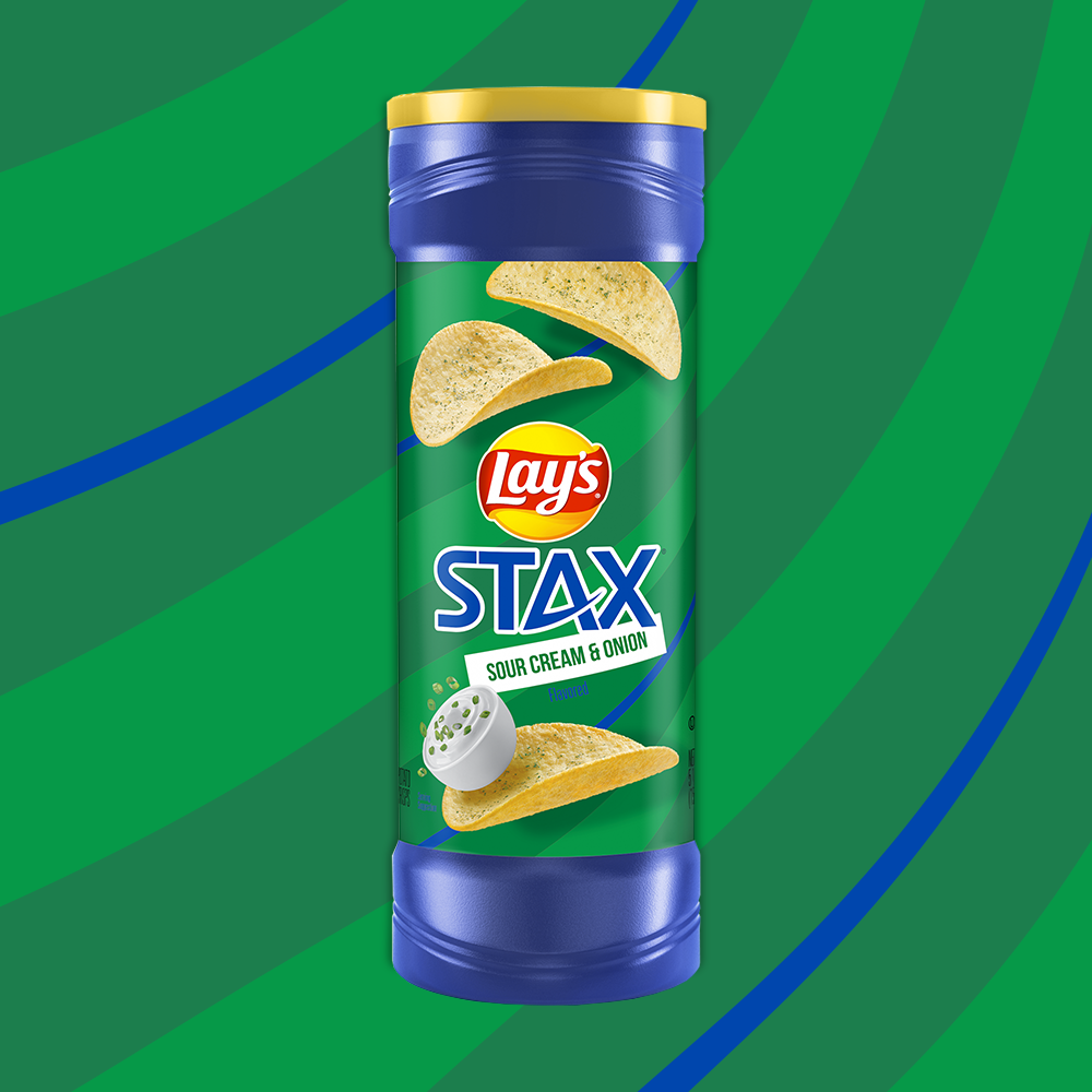 Lay's Stax Sour Cream &amp; Onion Flavored Potato Crisps 156g