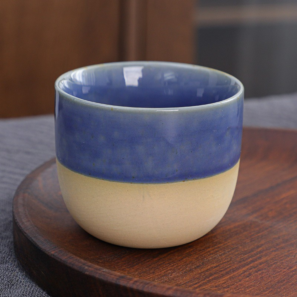 Ceramic Barista Coffee Cup, JS17: Blue - 130ml