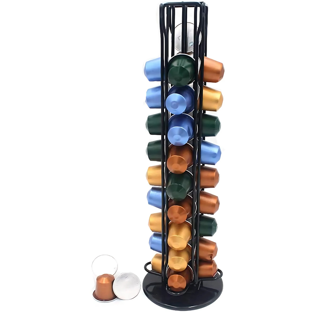 Nespresso Rotating Capsule Holder ELH201: Black - 40 Capsules