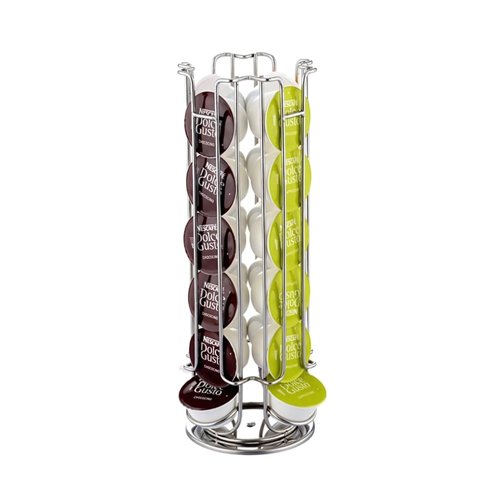 Dolce Gusto Rotating Capsule Holder ELH102: Silver - 24 Capsules