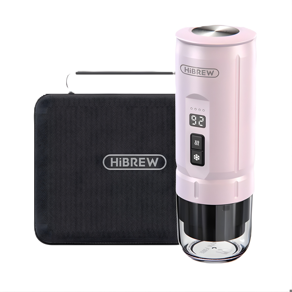 HiBREW H4C Explorer: Rechargeable Multiple Capsule Portable Coffee Machine - Pink