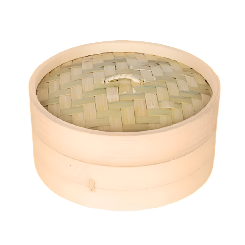 Bamboo Steamer Set, Base with Lid -  8 Inches