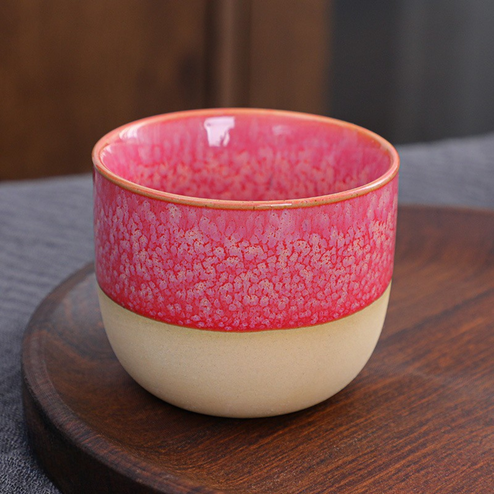 Ceramic Barista Coffee Cup, JS17: Pink - 130ml