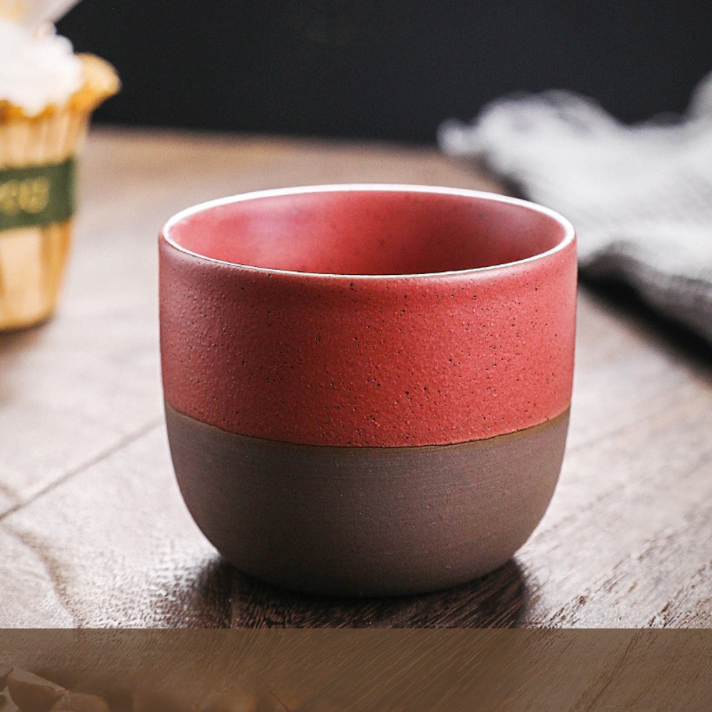 Ceramic Barista Coffee Cup, JS19: Red - 135ml