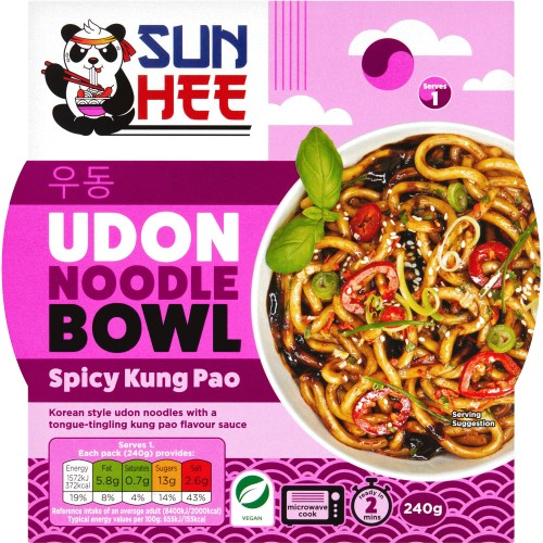 Sun Hee  Spicy Kung Pao Udon Noodle Bowl - 240g