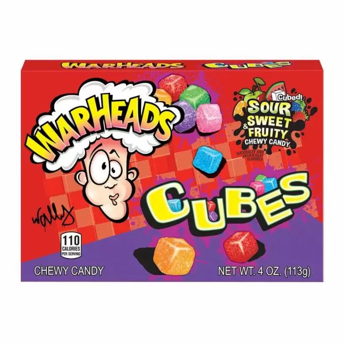 Warheads Box - Chewy Fruity Cubes-113g