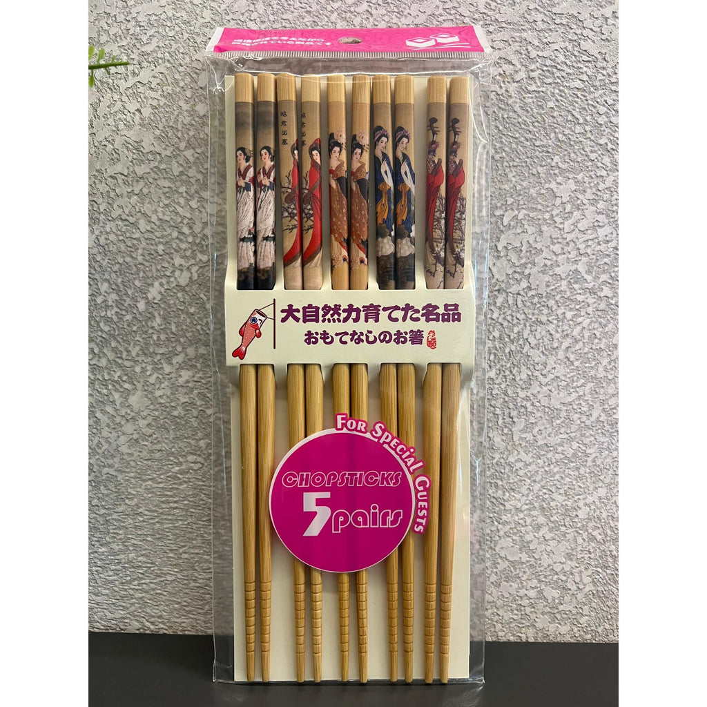 bamboo japanese style chopsticks 5 pairs V2