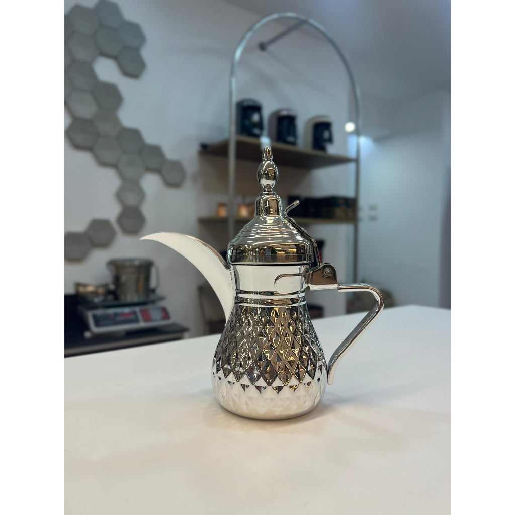 Dallah Arabic Coffee Maker, Silver- Small