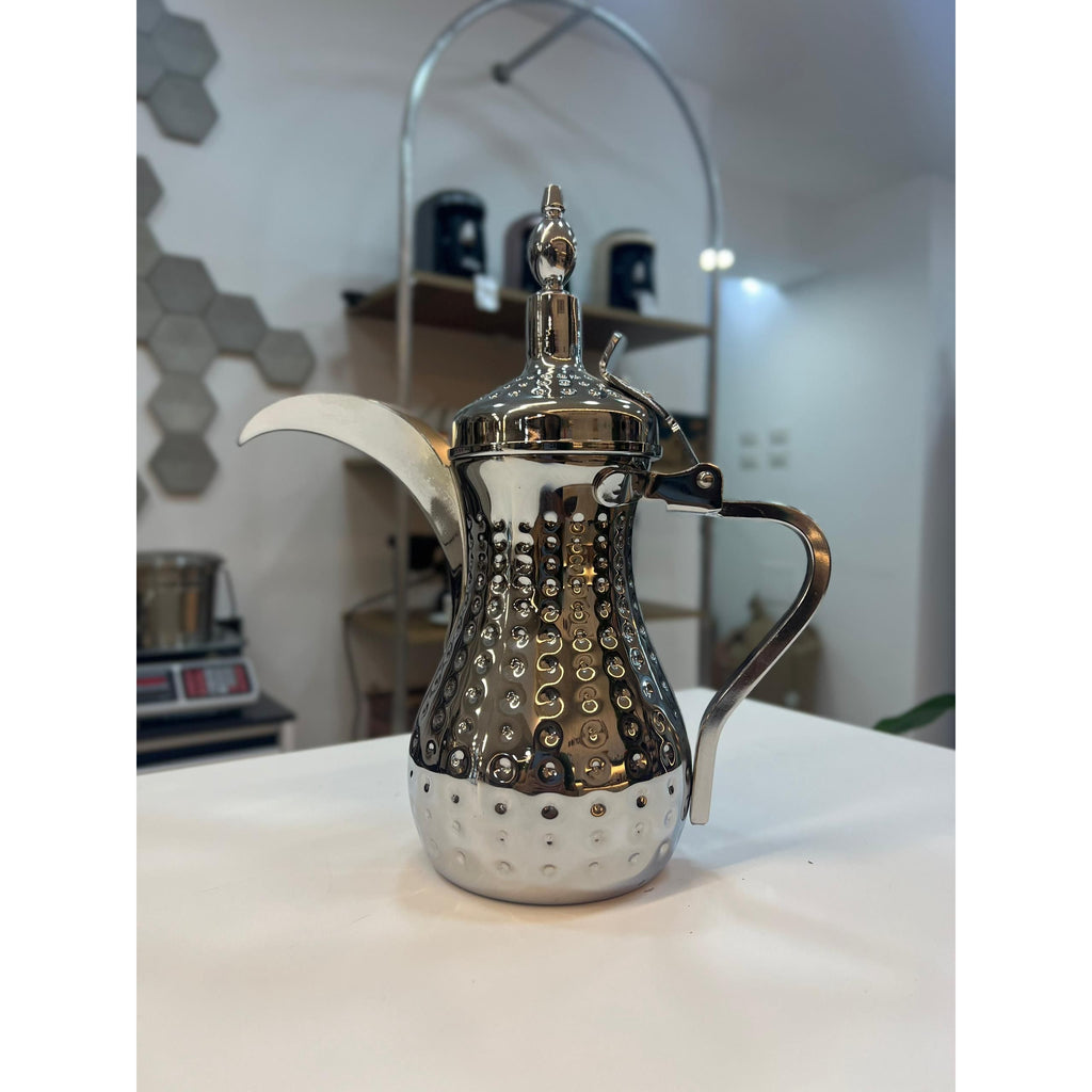 Dallah Arabic Coffee Maker, Silver- Large