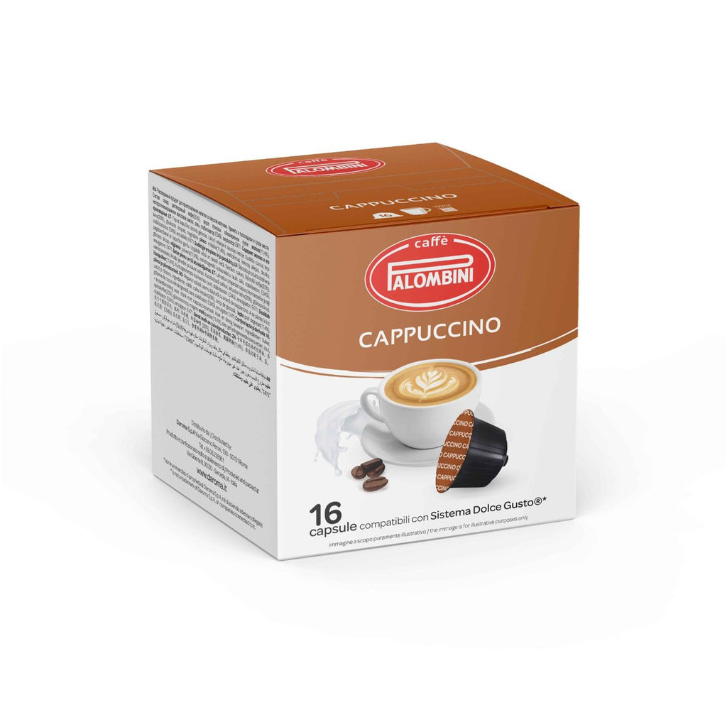Palombini Cappuccino - Dolce Gusto Compatible Capsules (16 Drinks)
