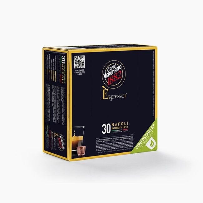 Caffe Vergnano Espresso Napoli, Nespresso Compatible - 30 Capsule Pack