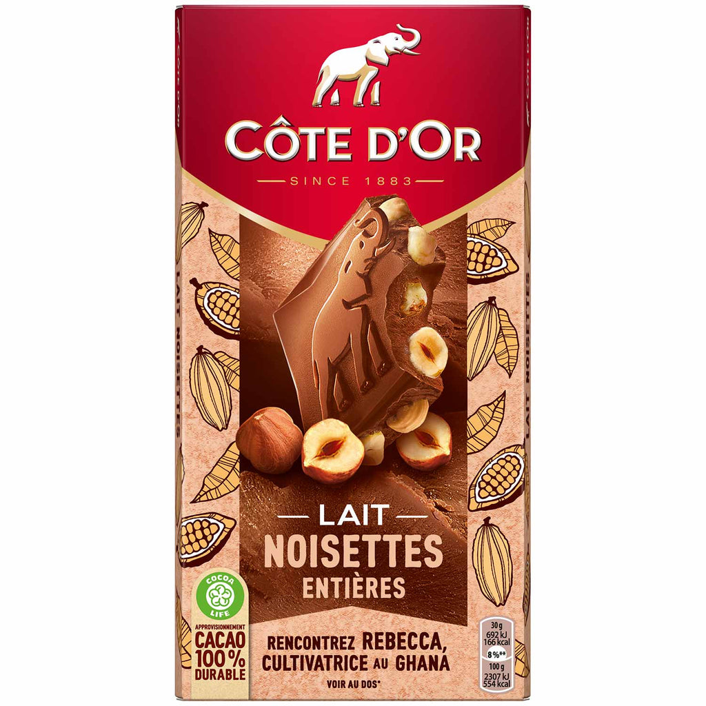 Cote D'Or Hazelnut Milk Chocolate Bar - 180g