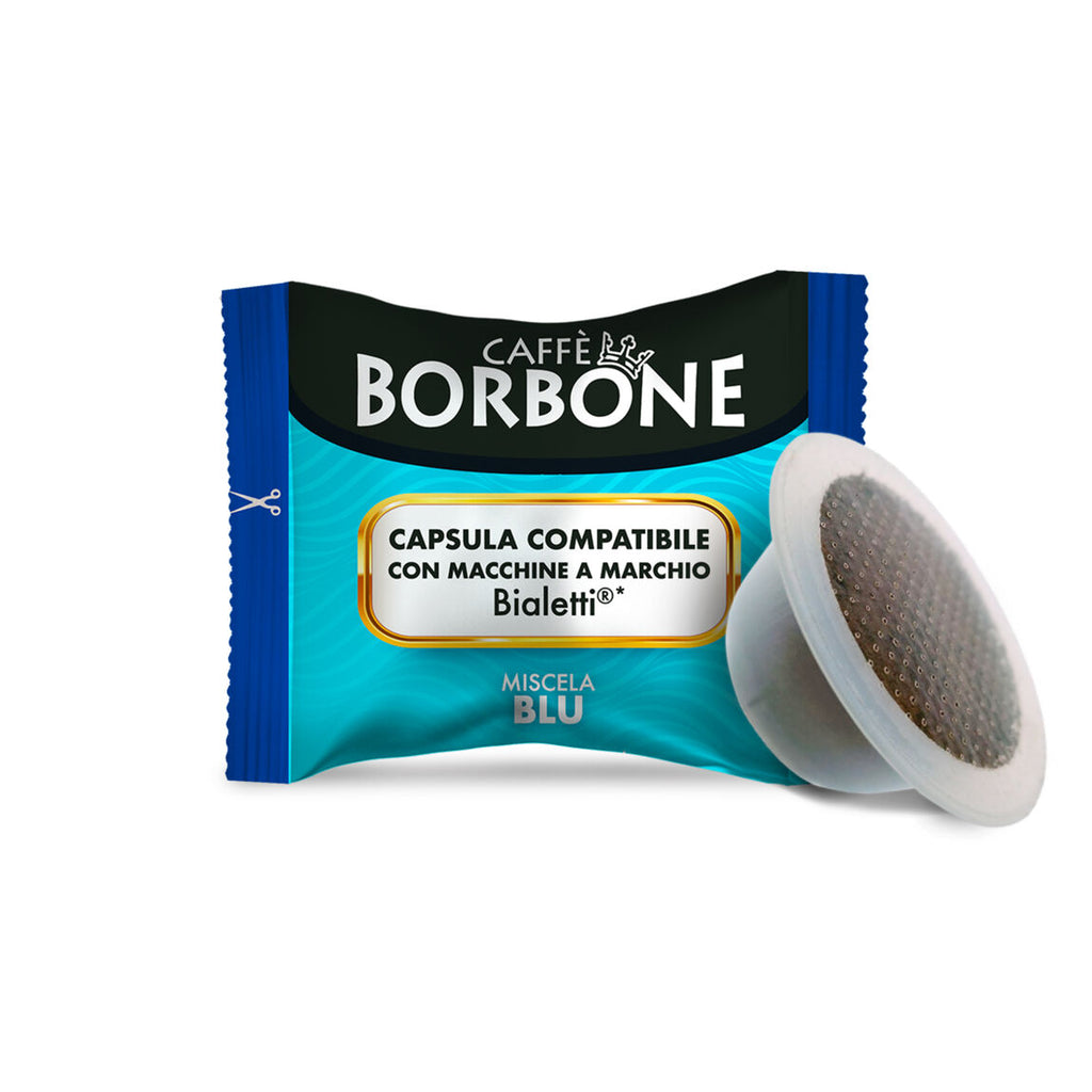 Caffe BORBONE Blu - Bialetti Machine Compatible ( 1 Capsule)