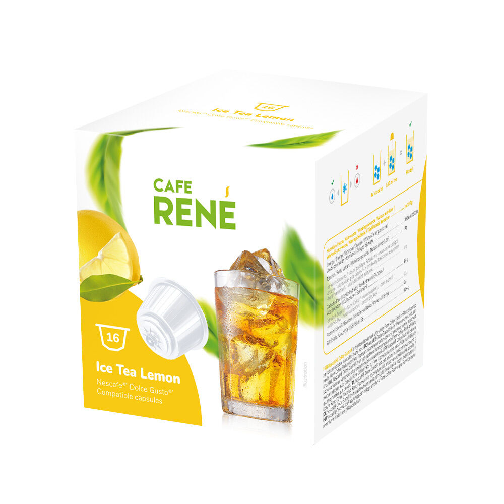 Cafe René Lemon Ice Tea - Dolce Gusto Compatible - 16 Capsules