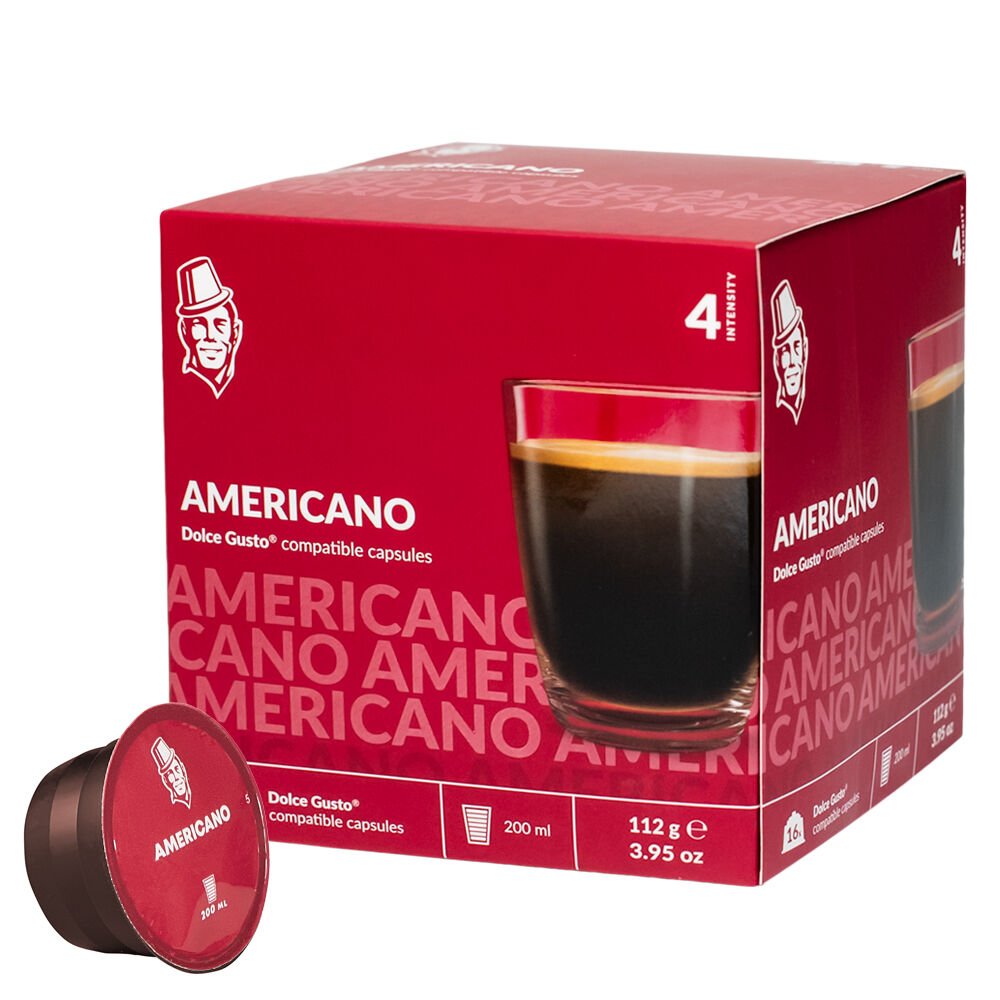 Kaffekapslen Americano for Dolce Dolce Gusto Compatible (16 Capsule Pack)