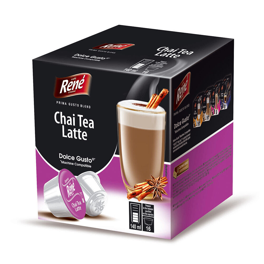 Cafe René Chai Tea Latte- Dolce Gusto Compatible - 16 Capsules (Copy)