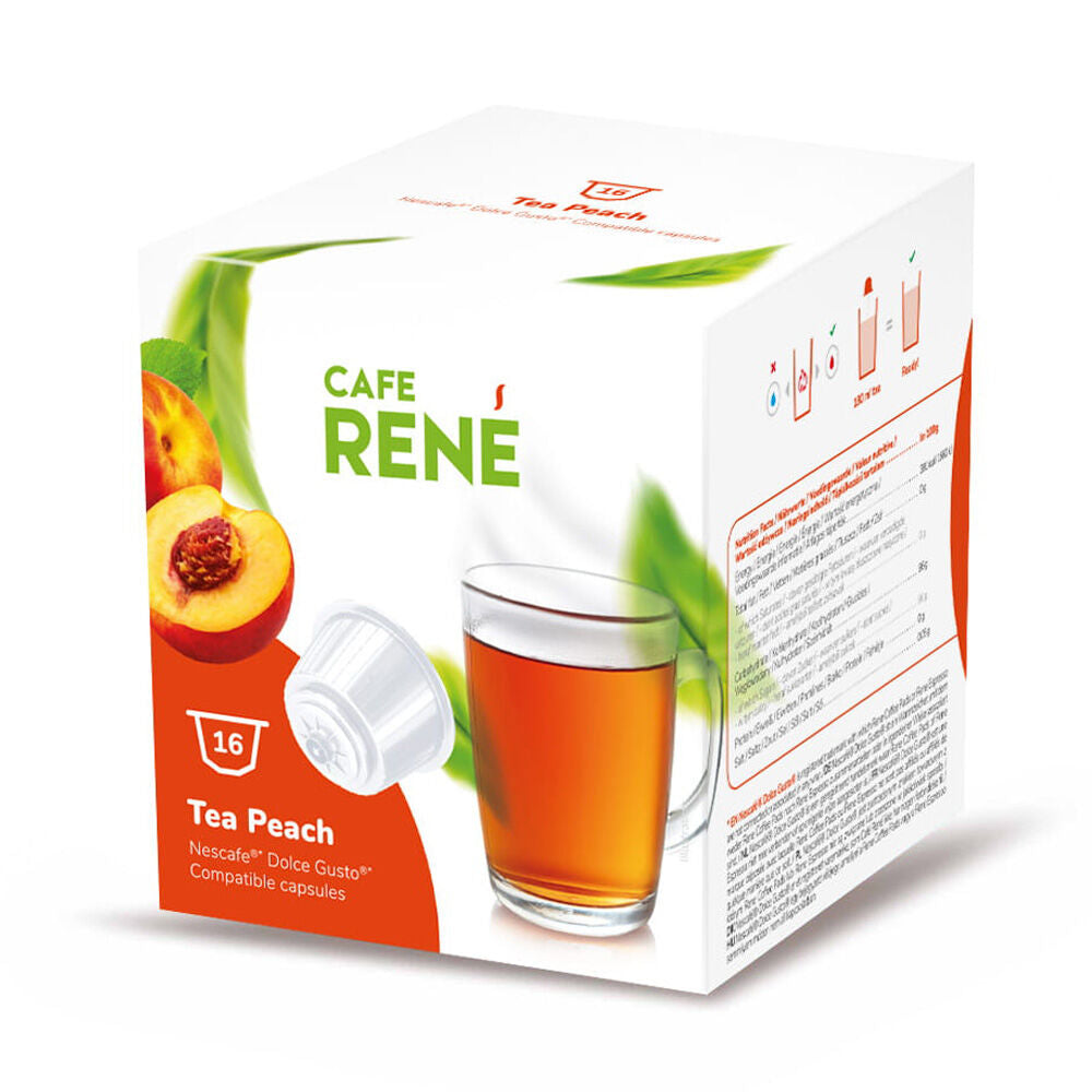 Cafe René Peach Tea - Dolce Gusto Compatible - 16 Capsules