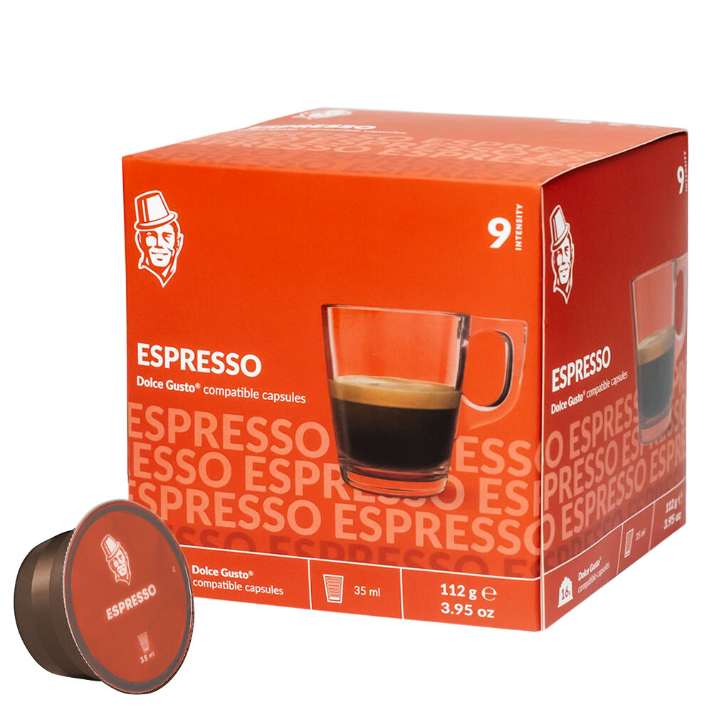 Kaffekapslen Espresso for Dolce Dolce Gusto Compatible (16 Capsule Pack)