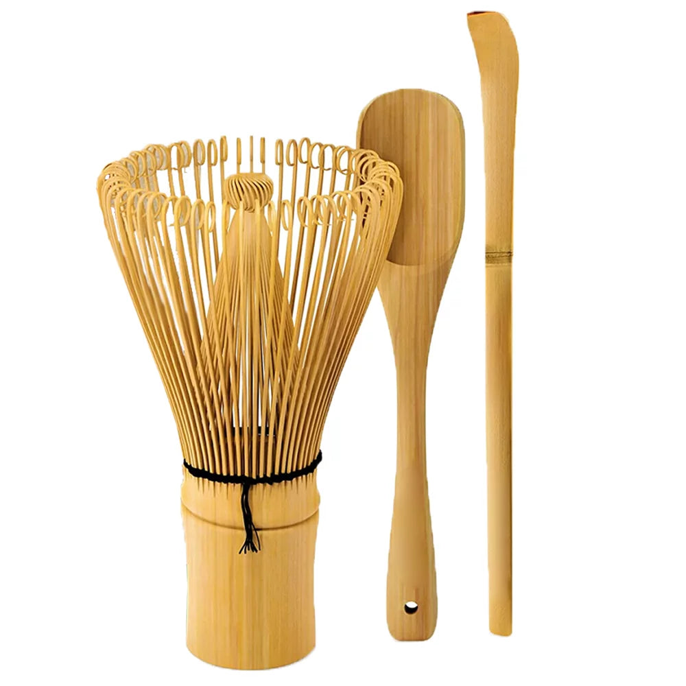 Matcha Whisk, Natural Bamboo - set of 3